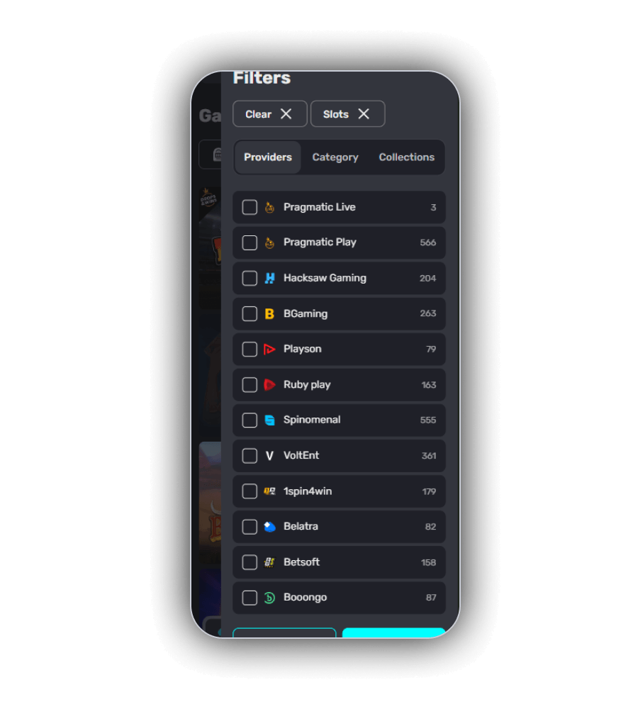InkyBet spelproviders